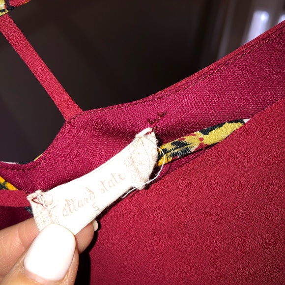 Altar’d State Dark Red Bull Head Shift Dress Sz S - Picture 3 of 6